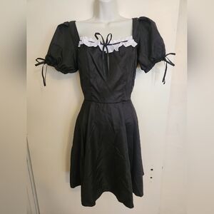 French Maid Costume Cosplay Black Dress Puff Sleeves | NWOT | Sz XLarge